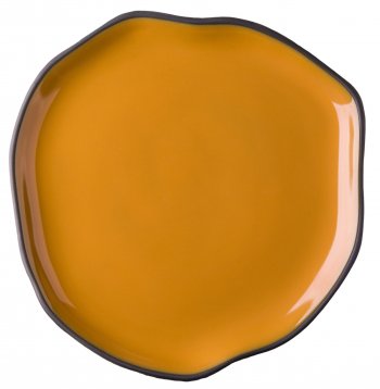 PRATO SOBREMESA AMARELO/PRETO CONCEITO 7764218-77
