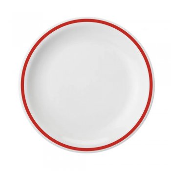 Color Prato Sobremesa com Filete Vermelho Tramontina 21cm 96900/011