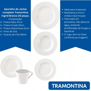 APARELHO DE JANTAR INGRID 20 PCS 96011/887